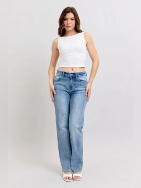 Judy Blue High Waist Light 90's Straight Denim Jeans